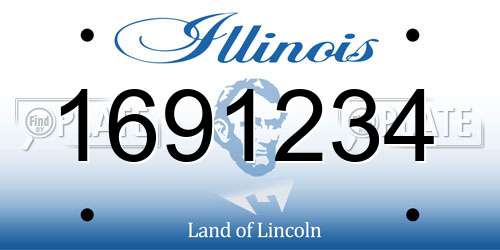 1691234 Illinois License Plate
