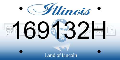 169132H Illinois License Plate