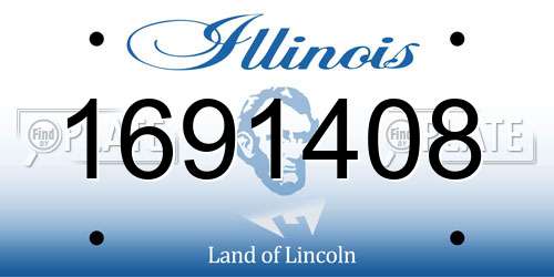 1691408 Illinois License Plate