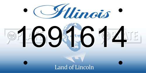 1691614 Illinois License Plate