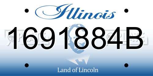 1691884B Illinois License Plate
