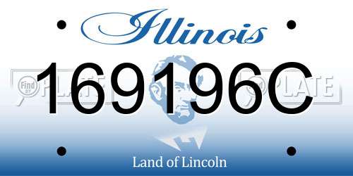 169196C Illinois License Plate
