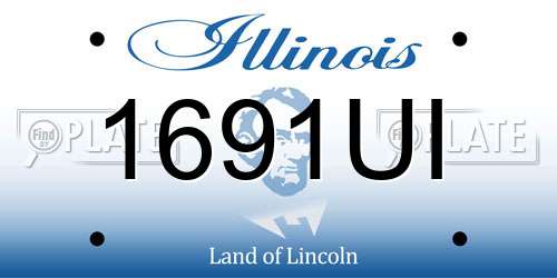 1691UI Illinois License Plate