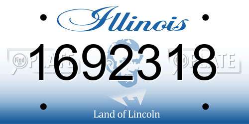 1692318 Illinois License Plate
