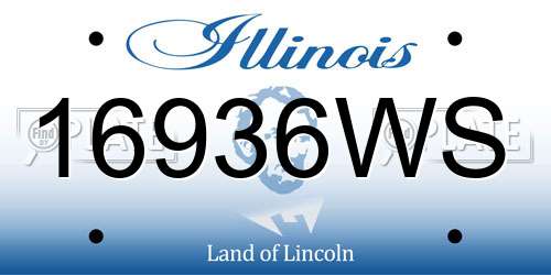 16936WS Illinois License Plate