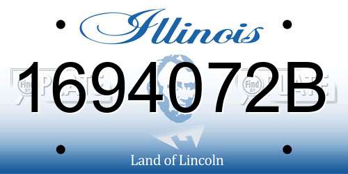1694072B Illinois License Plate