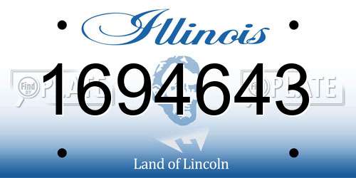 1694643 Illinois License Plate