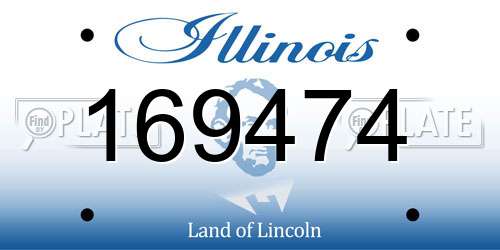 169474 Illinois License Plate