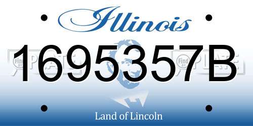 1695357B Illinois License Plate