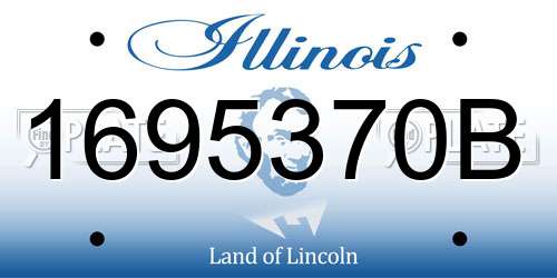 1695370B Illinois License Plate