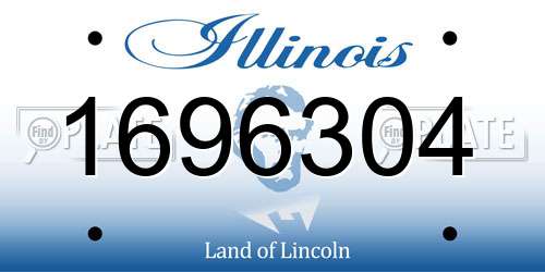 1696304 Illinois License Plate