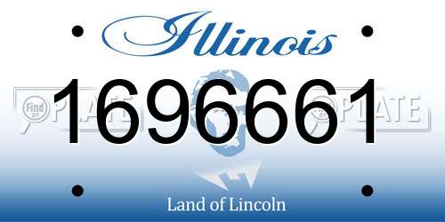 1696661 Illinois License Plate