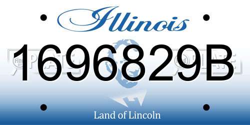1696829B Illinois License Plate