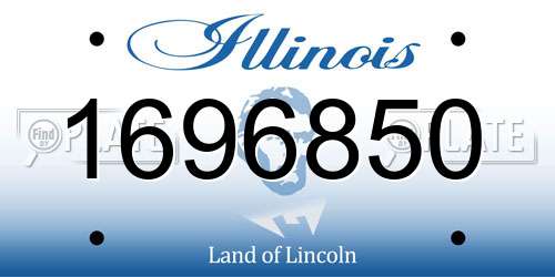 1696850 Illinois License Plate