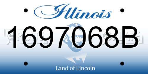 1697068B Illinois License Plate