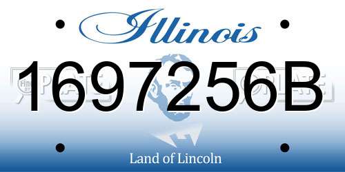 1697256B Illinois License Plate