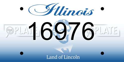 16976 Illinois License Plate