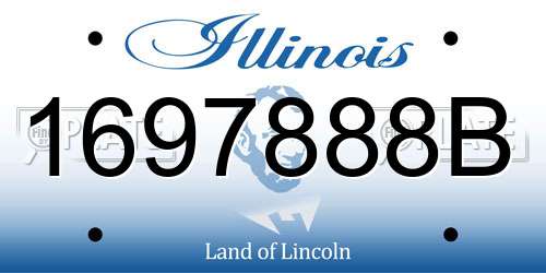 1697888B Illinois License Plate