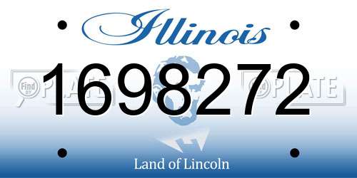 1698272 Illinois License Plate