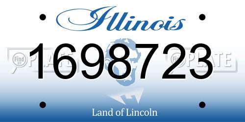1698723 Illinois License Plate