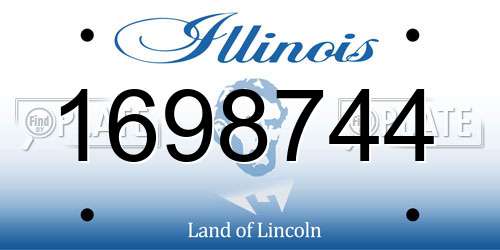 1698744 Illinois License Plate