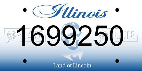 1699250 Illinois License Plate