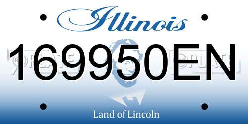169950EN Illinois License Plate