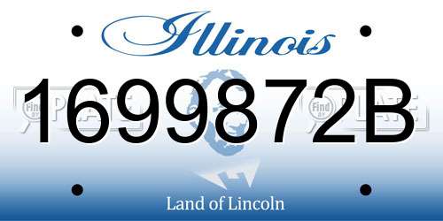 1699872B Illinois License Plate