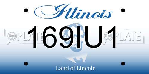 169IU1 Illinois License Plate