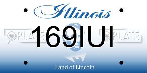 169IUI Illinois License Plate