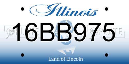 16BB975 Illinois License Plate