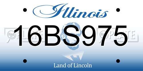 16BS975 Illinois License Plate