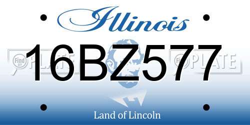 16BZ577 Illinois License Plate