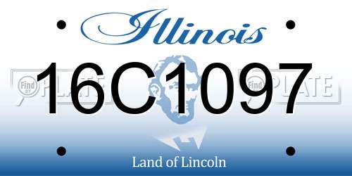 16C1097 Illinois License Plate