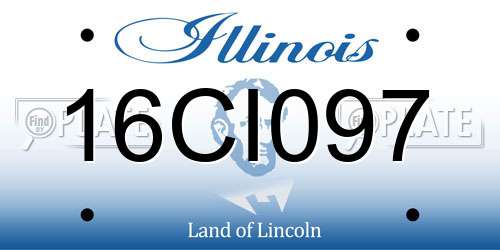 16CI097 Illinois License Plate