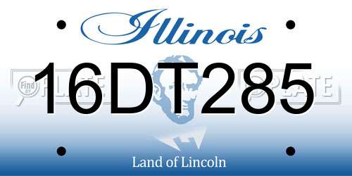 16DT285 Illinois License Plate
