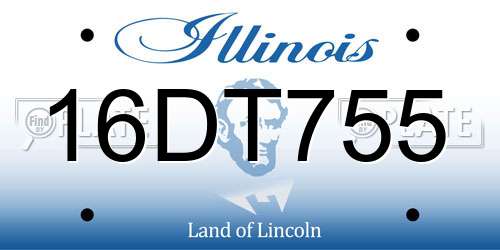 16DT755 Illinois License Plate