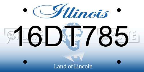 16DT785 Illinois License Plate
