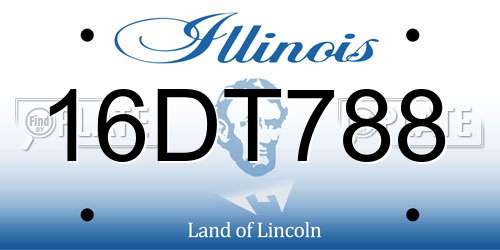 16DT788 Illinois License Plate