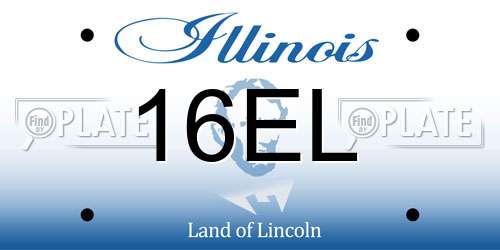 16EL Illinois License Plate
