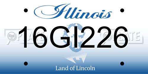 16GI226 Illinois License Plate