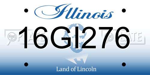 16GI276 Illinois License Plate