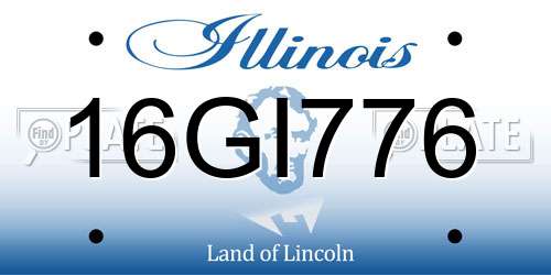 16GI776 Illinois License Plate