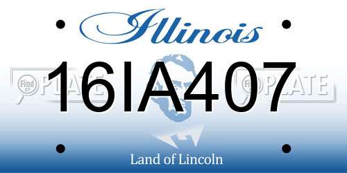 16IA407 Illinois License Plate