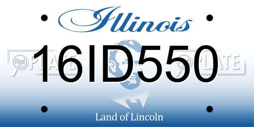 16ID550 Illinois License Plate