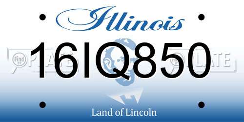 16IQ850 Illinois License Plate