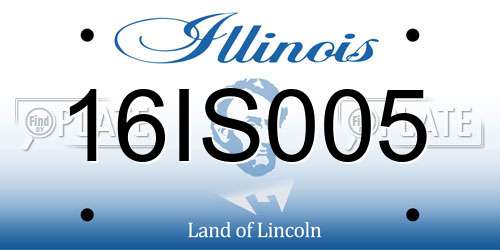16IS005 Illinois License Plate