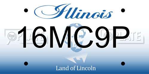 16MC9P Illinois License Plate