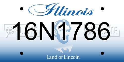 16N1786 Illinois License Plate
