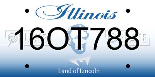 16OT788 Illinois License Plate